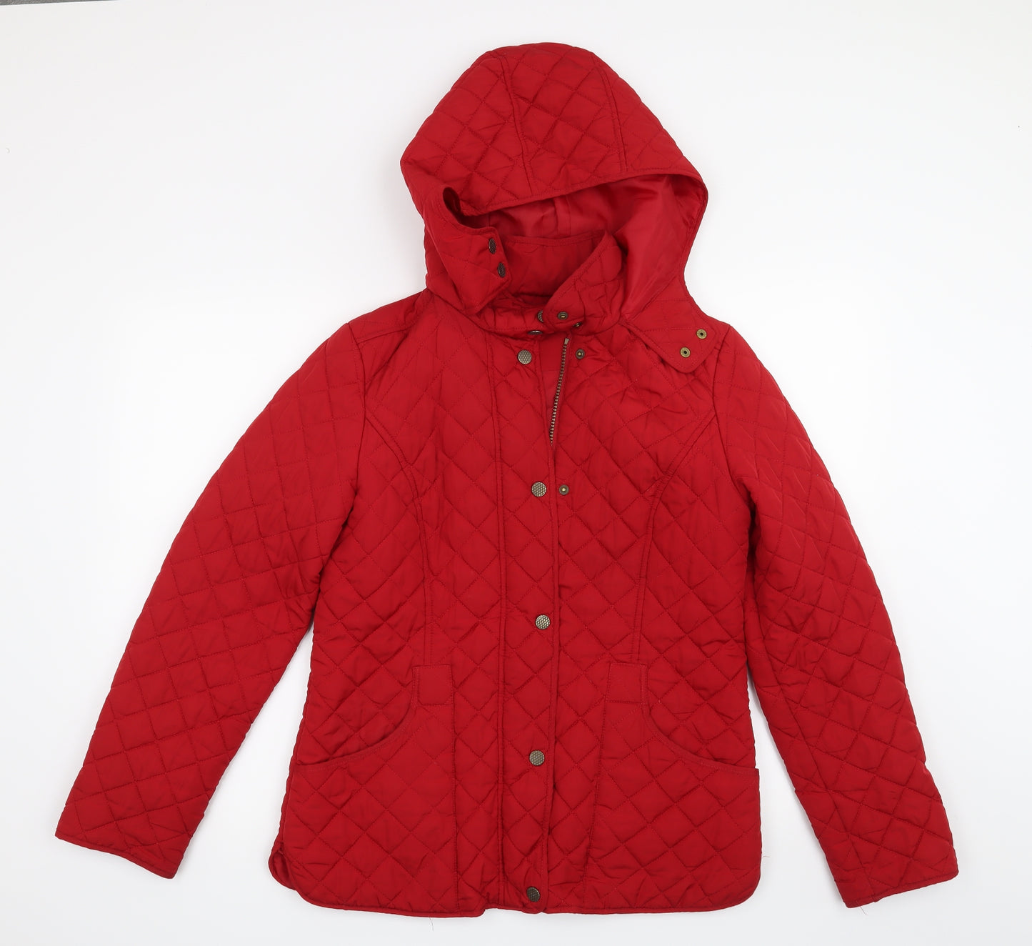 M&S Womens Red   Jacket Coat Size 8