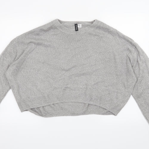 H&M Womens Grey   Pullover Jumper Size M