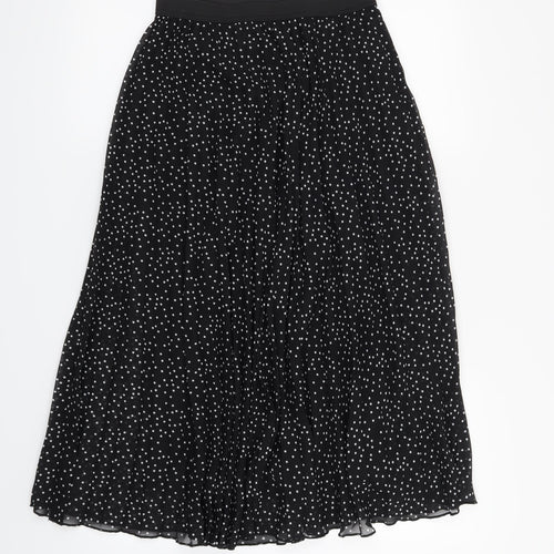 Primark Womens Black Polka Dot  A-Line Skirt Size 10