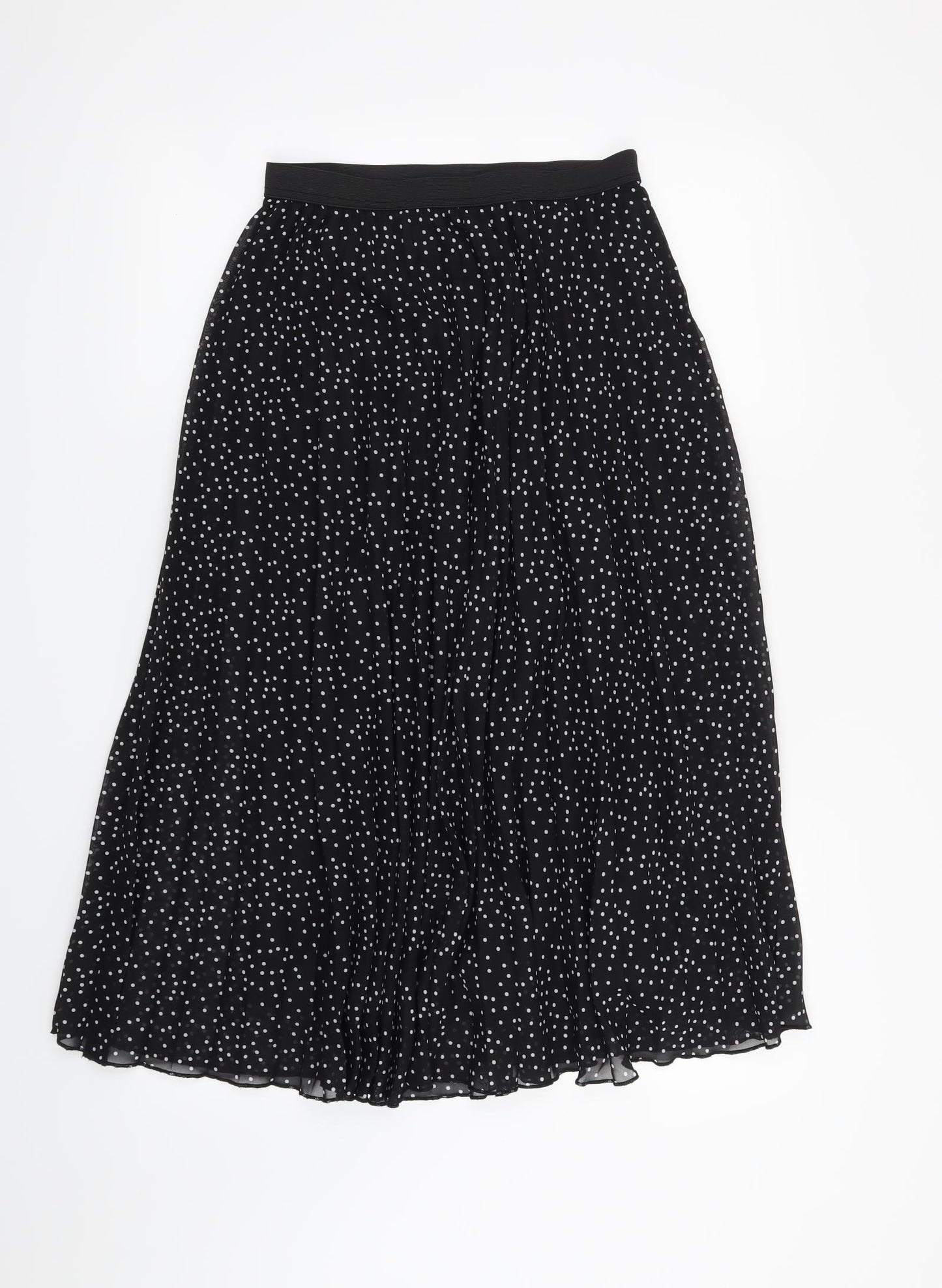 Primark Womens Black Polka Dot  A-Line Skirt Size 10