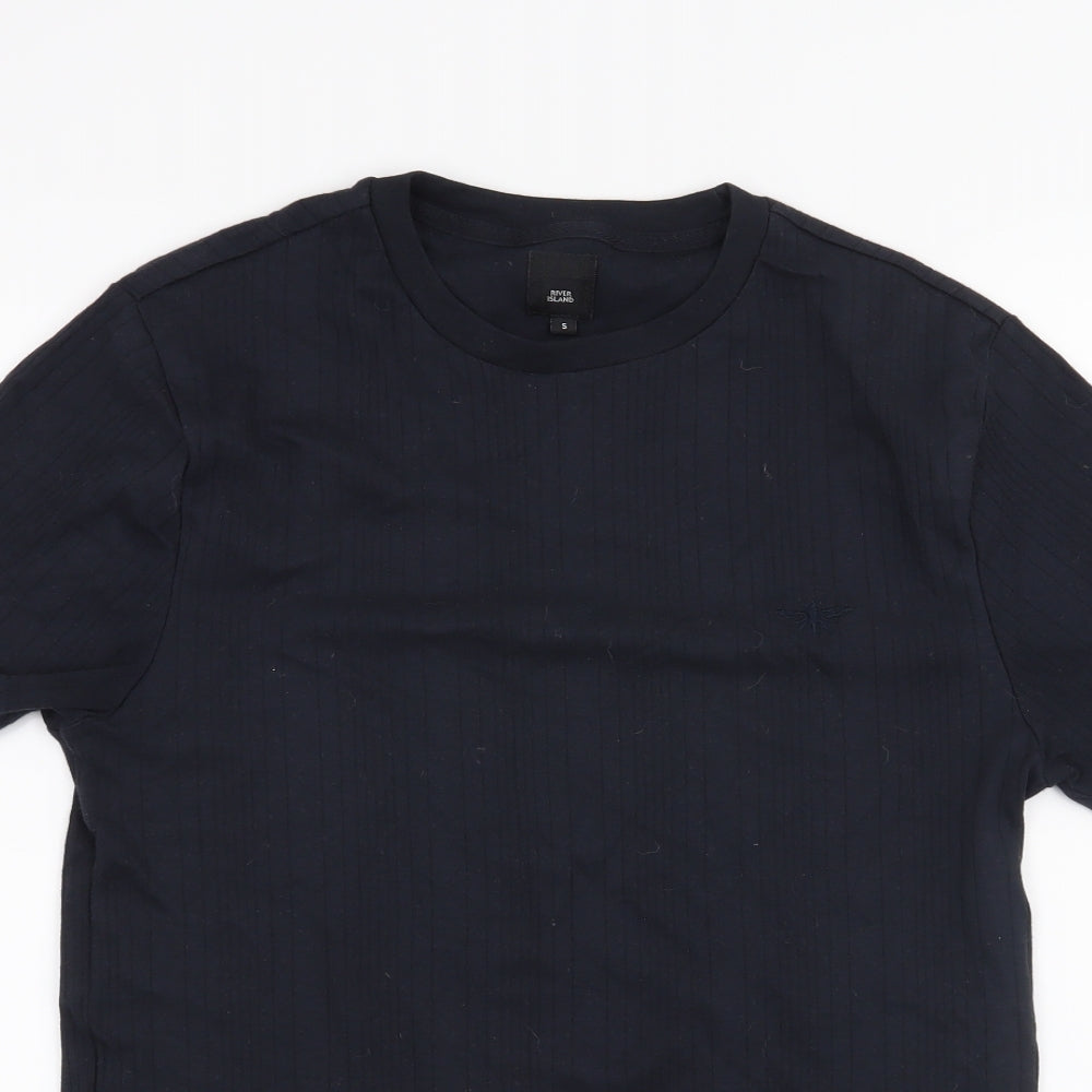 River Island Mens Blue    T-Shirt Size S