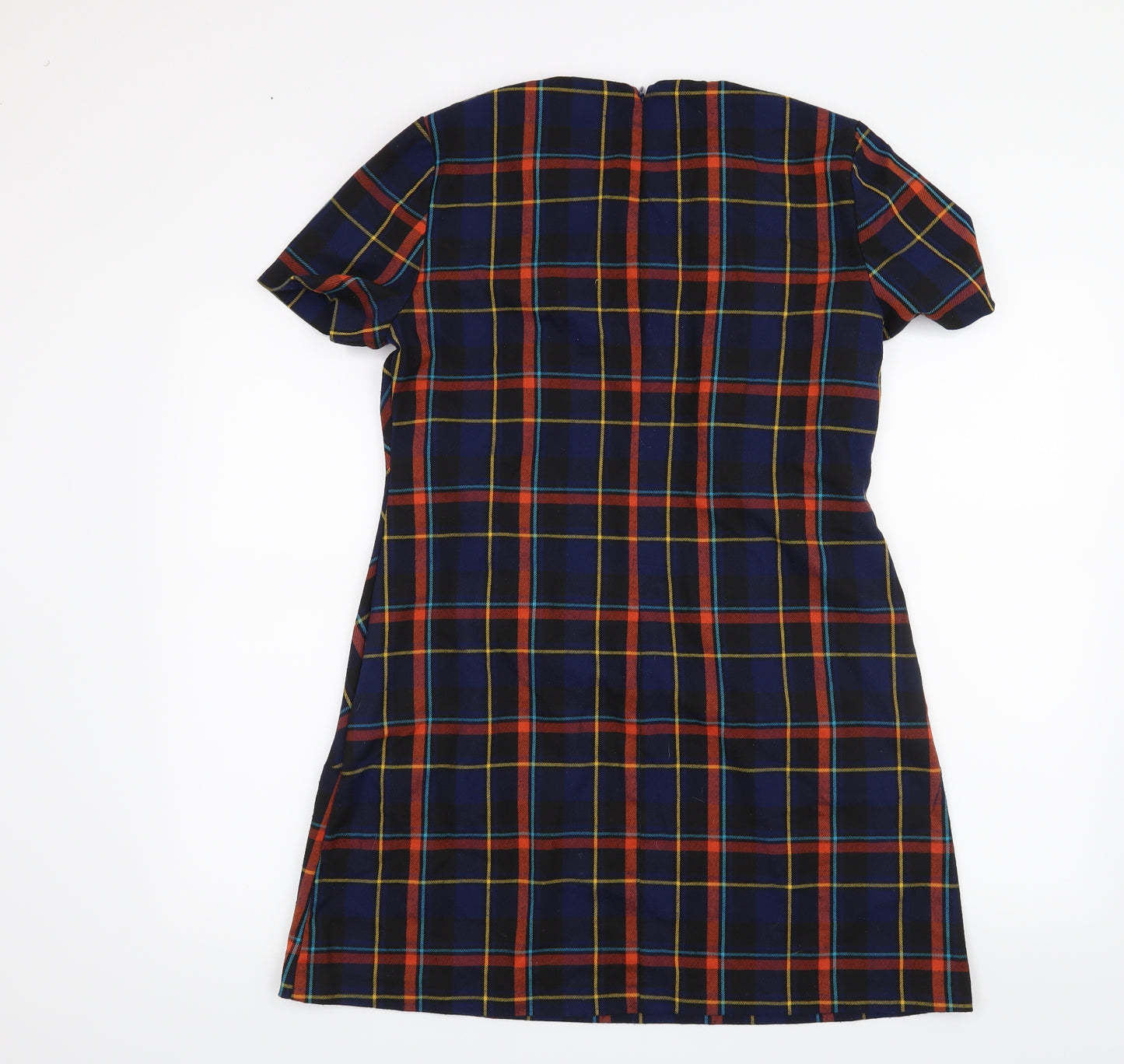 George Womens Blue Check  A-Line  Size 14