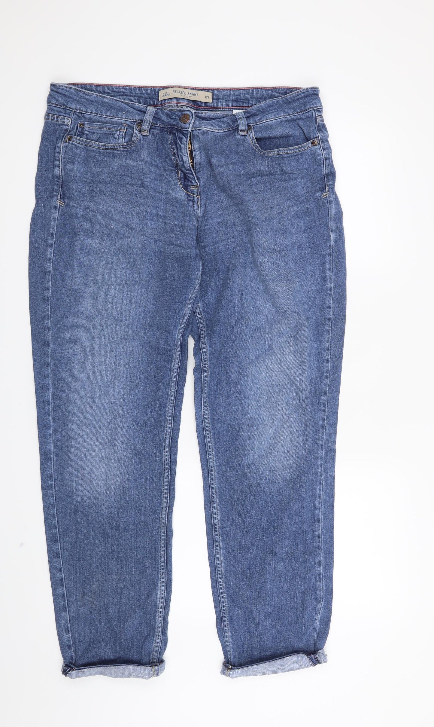 NEXT Womens Blue   Straight Jeans Size 12 L28 in
