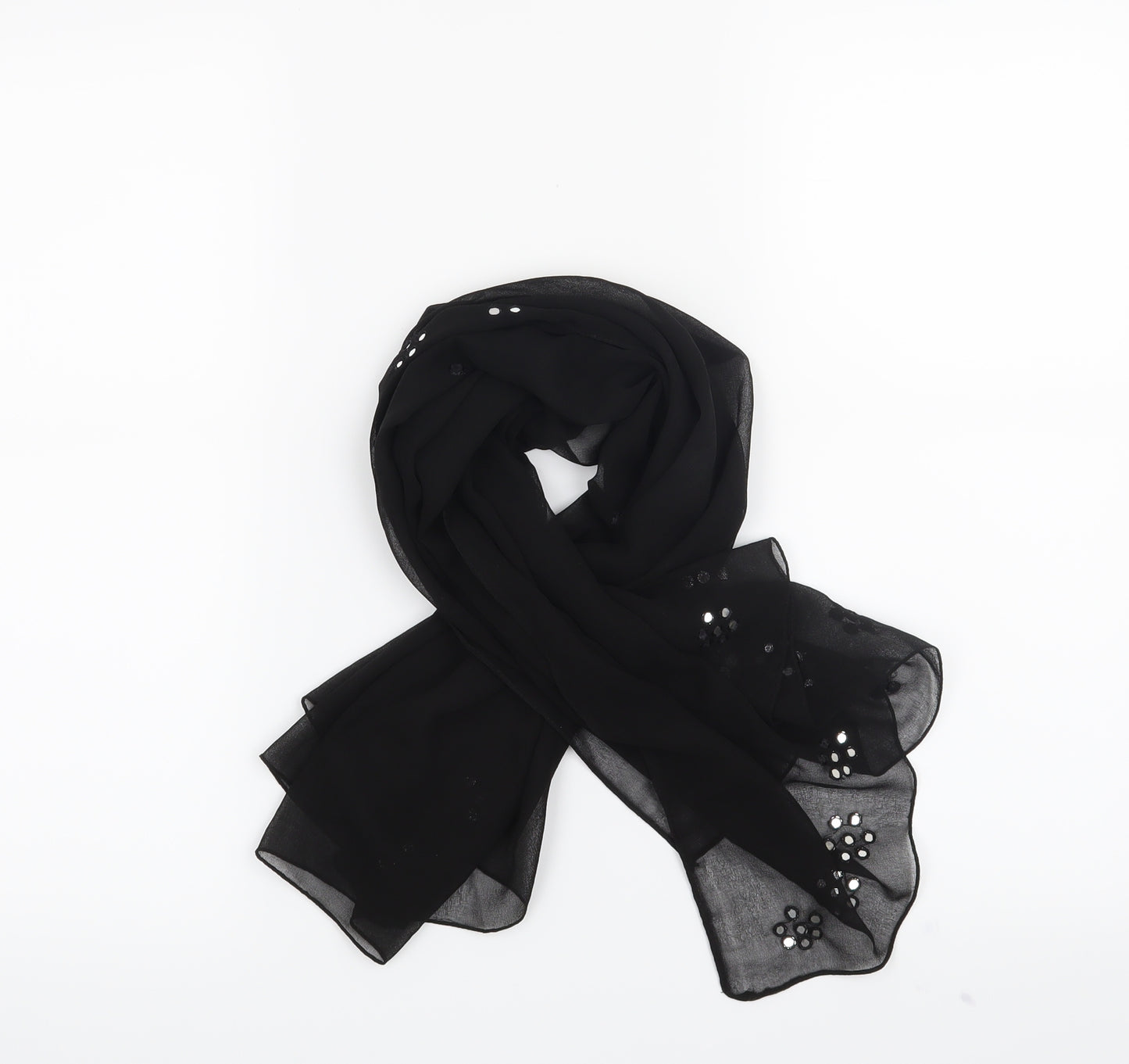 Preworn Womens Black    Scarf