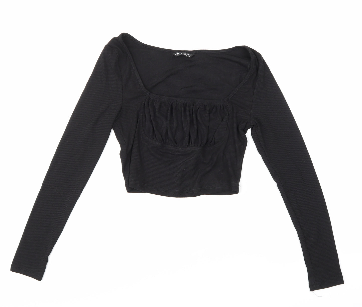 SheIn Womens Black   Cropped Blouse Size S