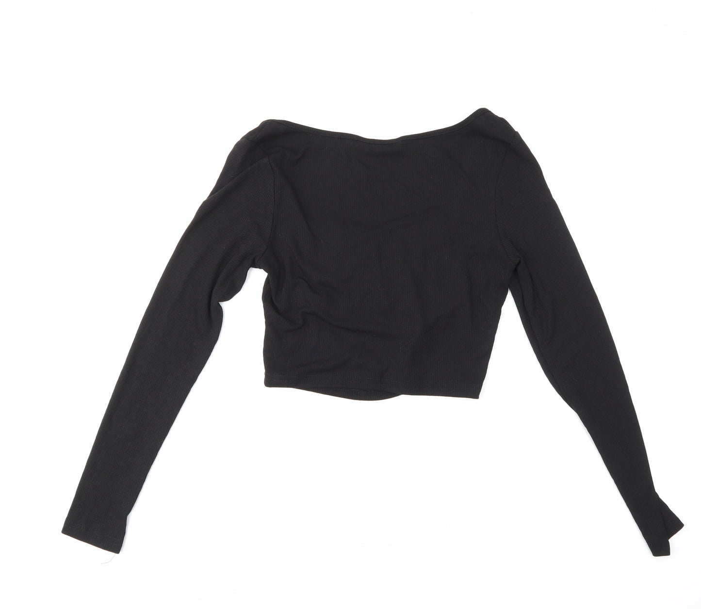 SheIn Womens Black   Cropped Blouse Size S