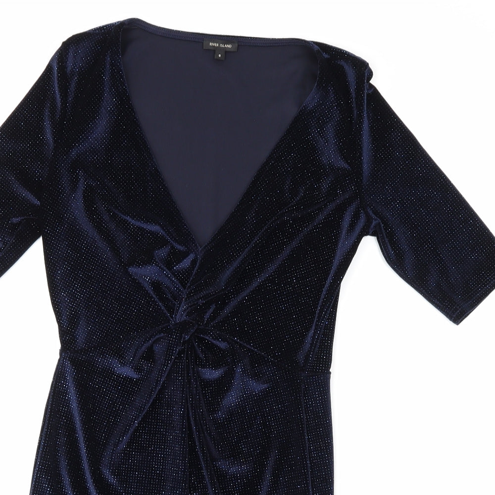 River Island Womens Blue   Slip Dress  Size 8