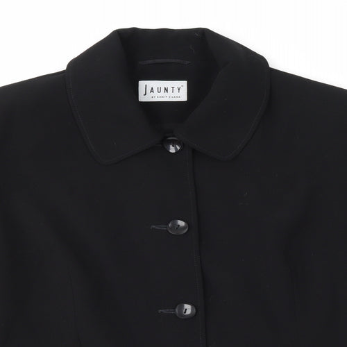 Jaunty Womens Black  Rayon Jacket  Size 16