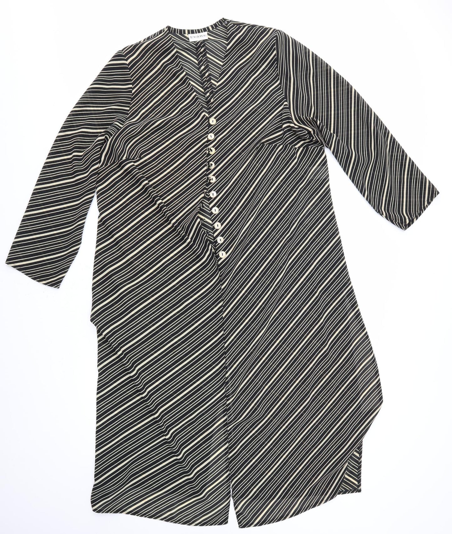 Evans Womens Black   Shirt Dress  Size 16
