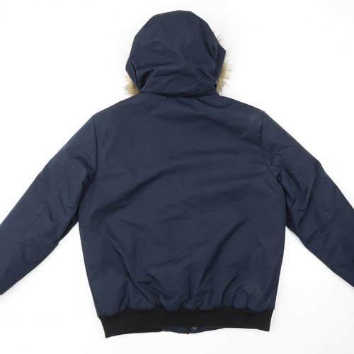 Brave Soul Mens Blue   Parka Jacket Size M