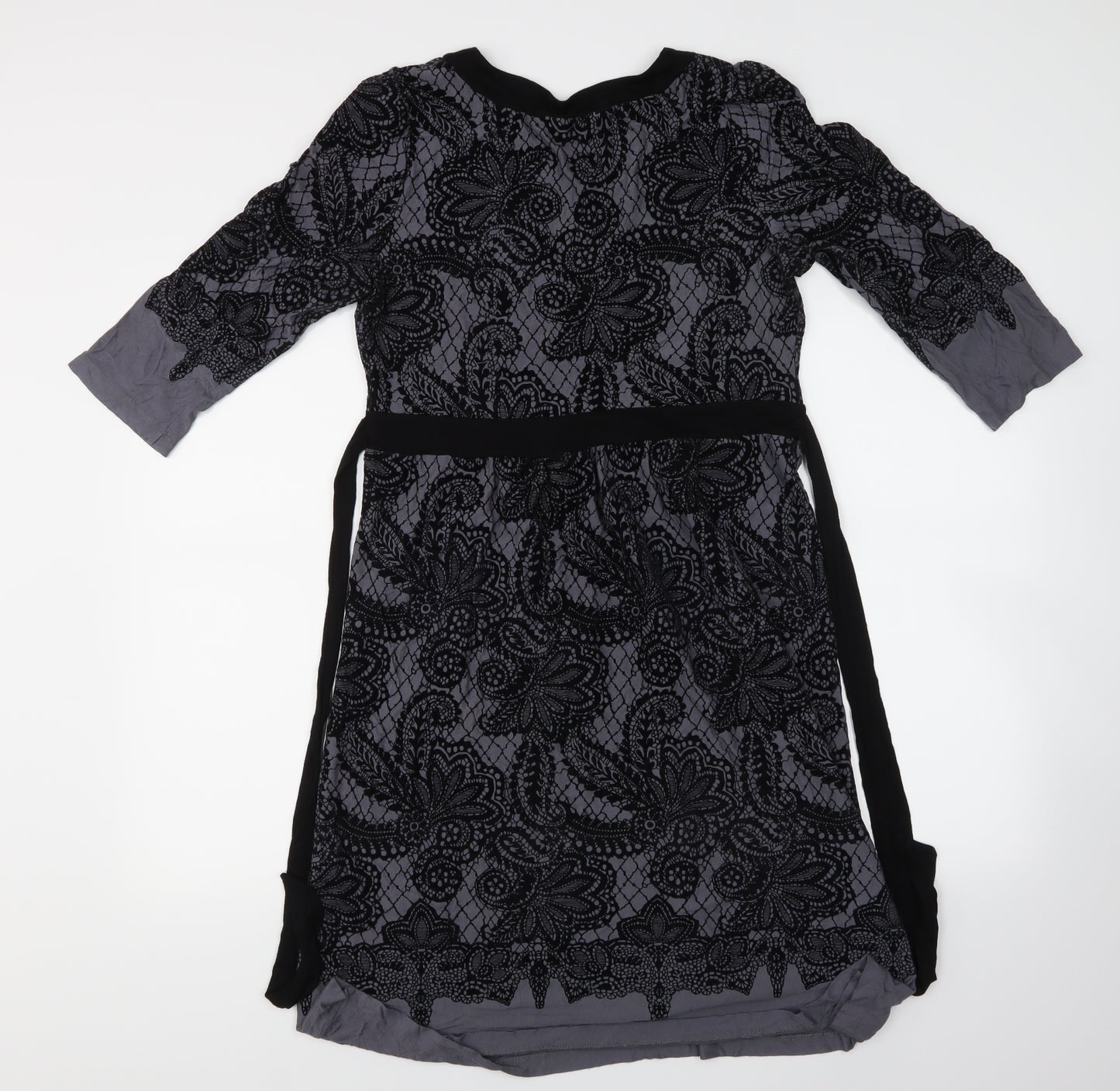 Marks & Spencer Womens Grey Floral  Jacket Dress  Size 12
