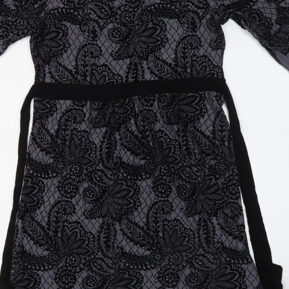 Marks & Spencer Womens Grey Floral  Jacket Dress  Size 12