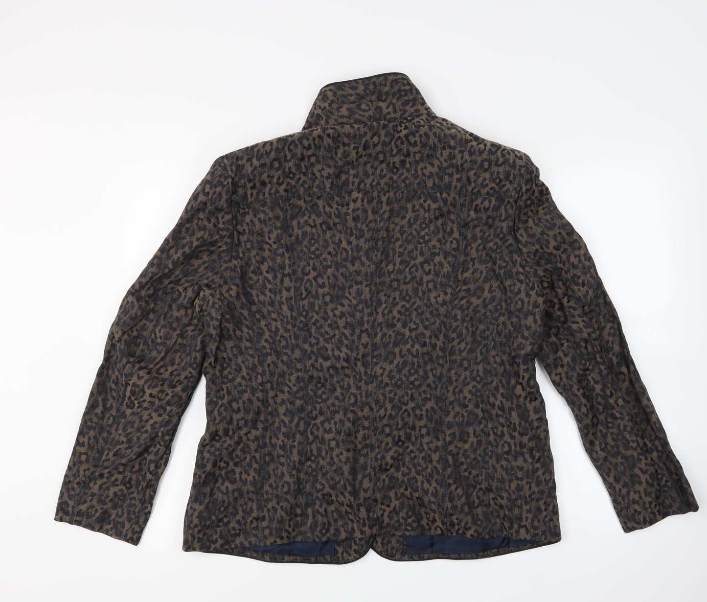 Gary Weber Womens Brown Animal Print  Jacket  Size 18