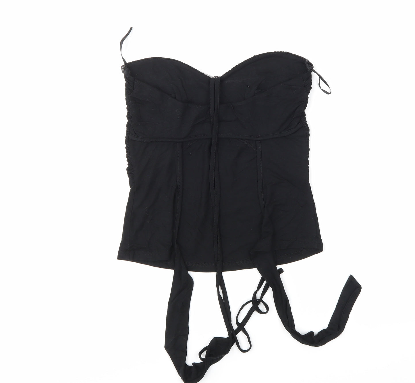 Jane Norman Womens Black   Cropped Blouse Size 10