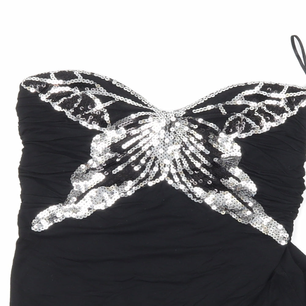 Jane Norman Womens Black   Cropped Blouse Size 10