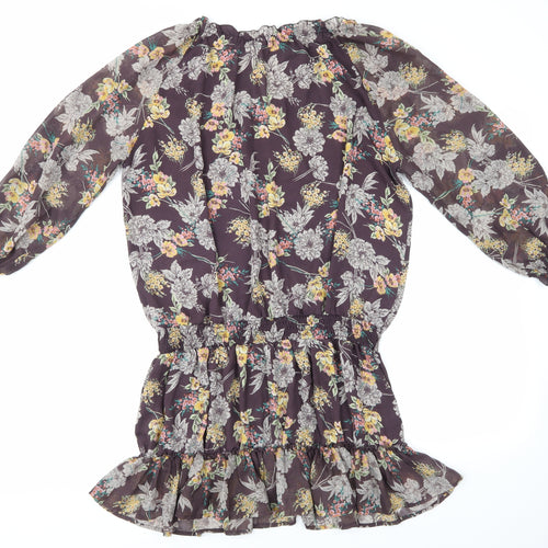 Peacocks Womens Blue Floral  Sheath  Size 16