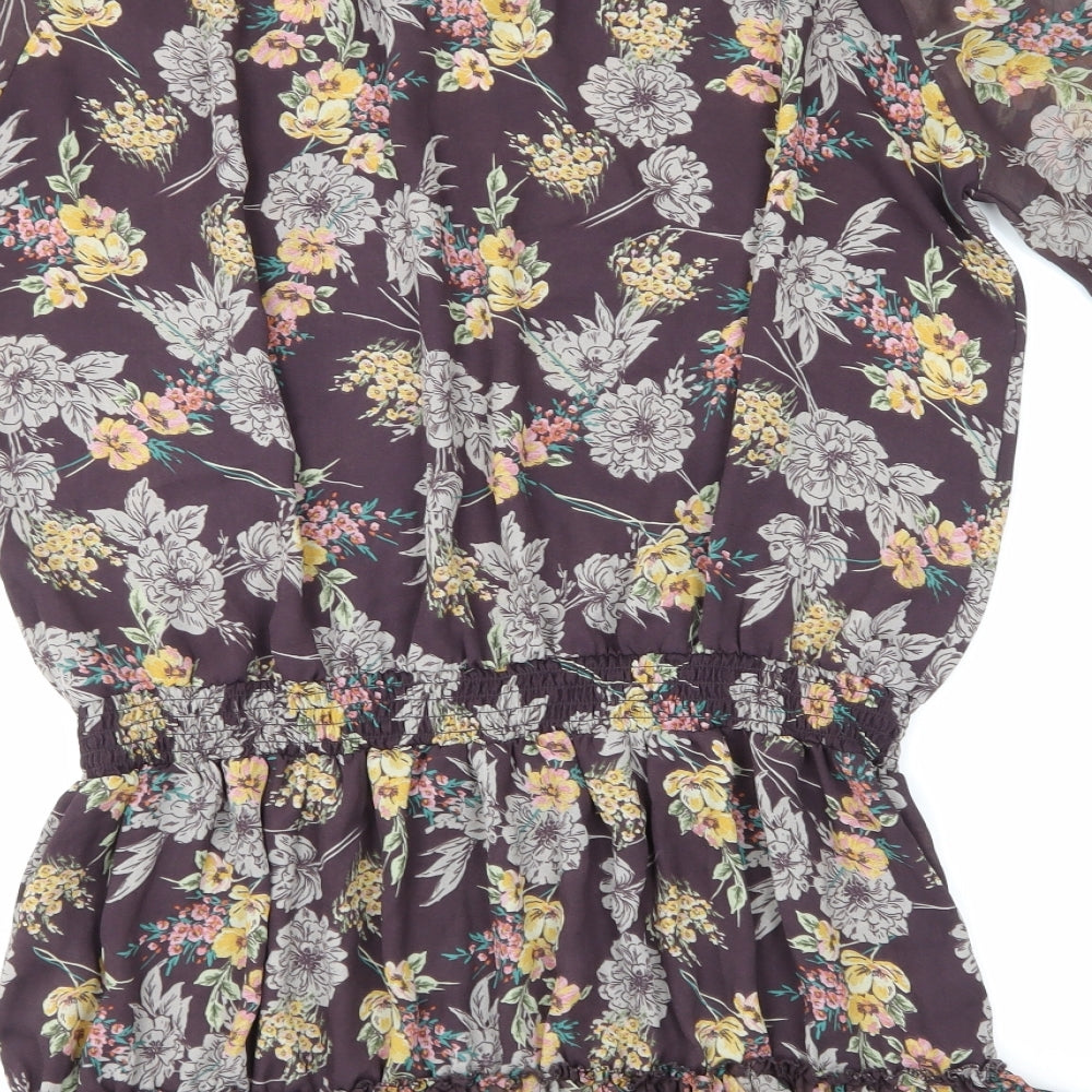 Peacocks Womens Blue Floral  Sheath  Size 16