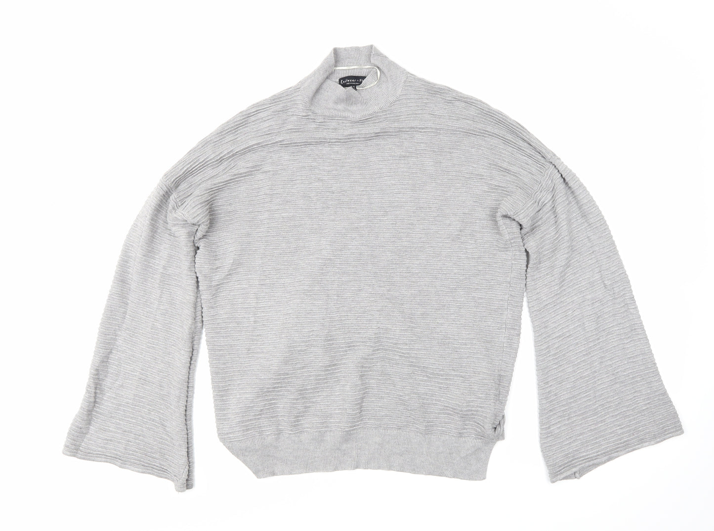 F & F Womens Grey Striped  Pullover Jumper Size 16