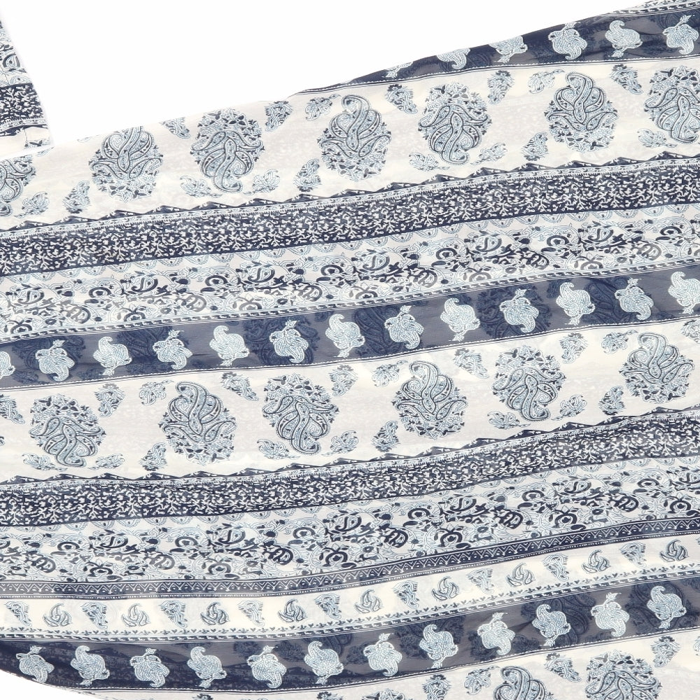 Ruiyige Womens Blue Paisley  Maxi  Size M