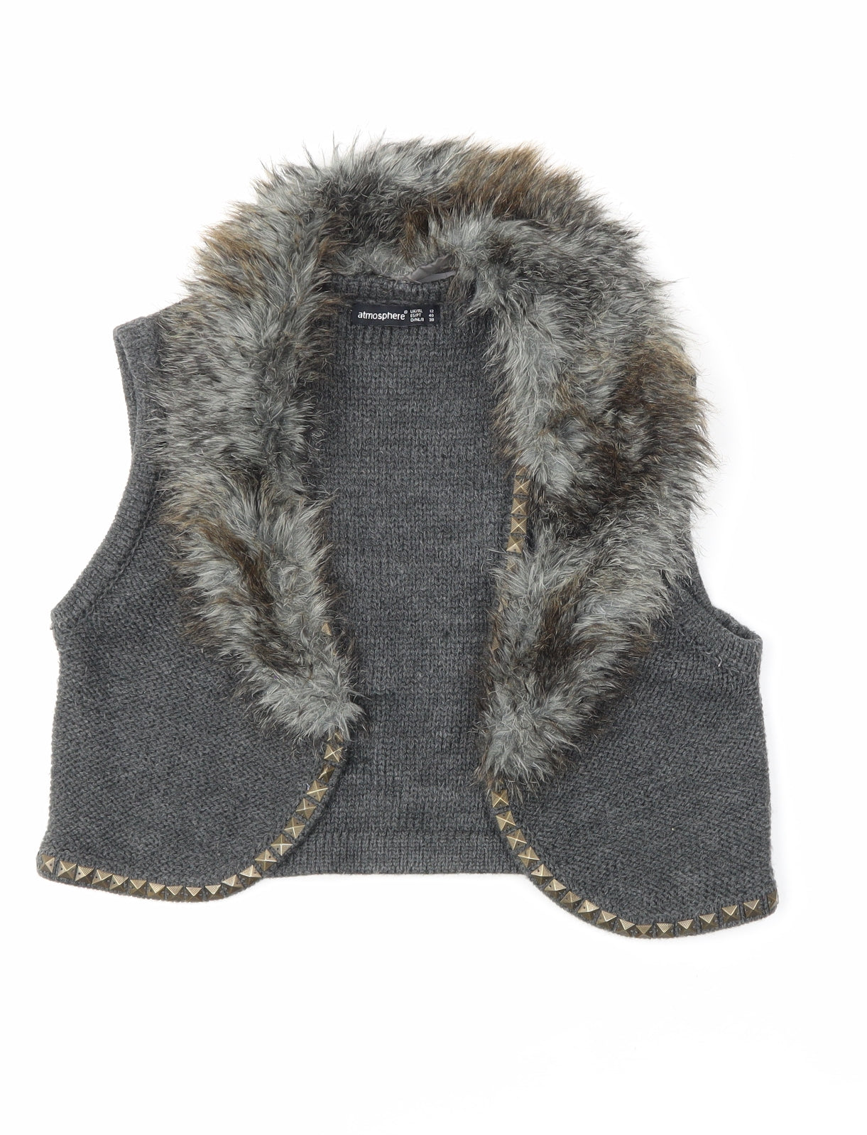 Atmosphere Womens Grey   Gilet Waistcoat Size 12