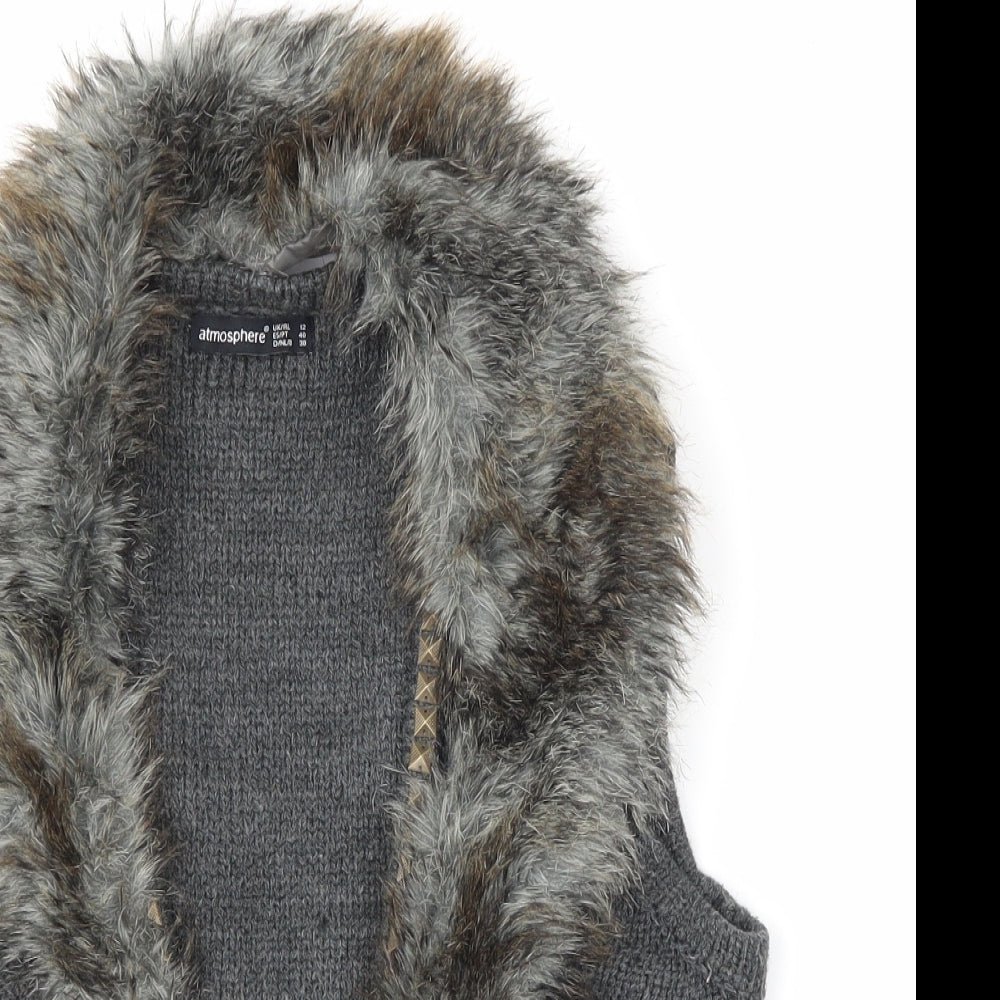 Atmosphere Womens Grey   Gilet Waistcoat Size 12