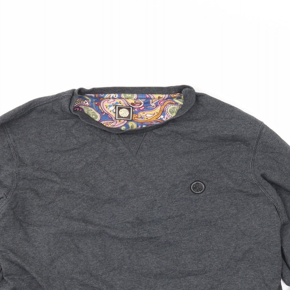 Pretty Green Mens Grey   Pullover Jumper