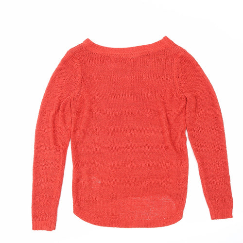 Only Womens Red   Pullover Jumper Size M