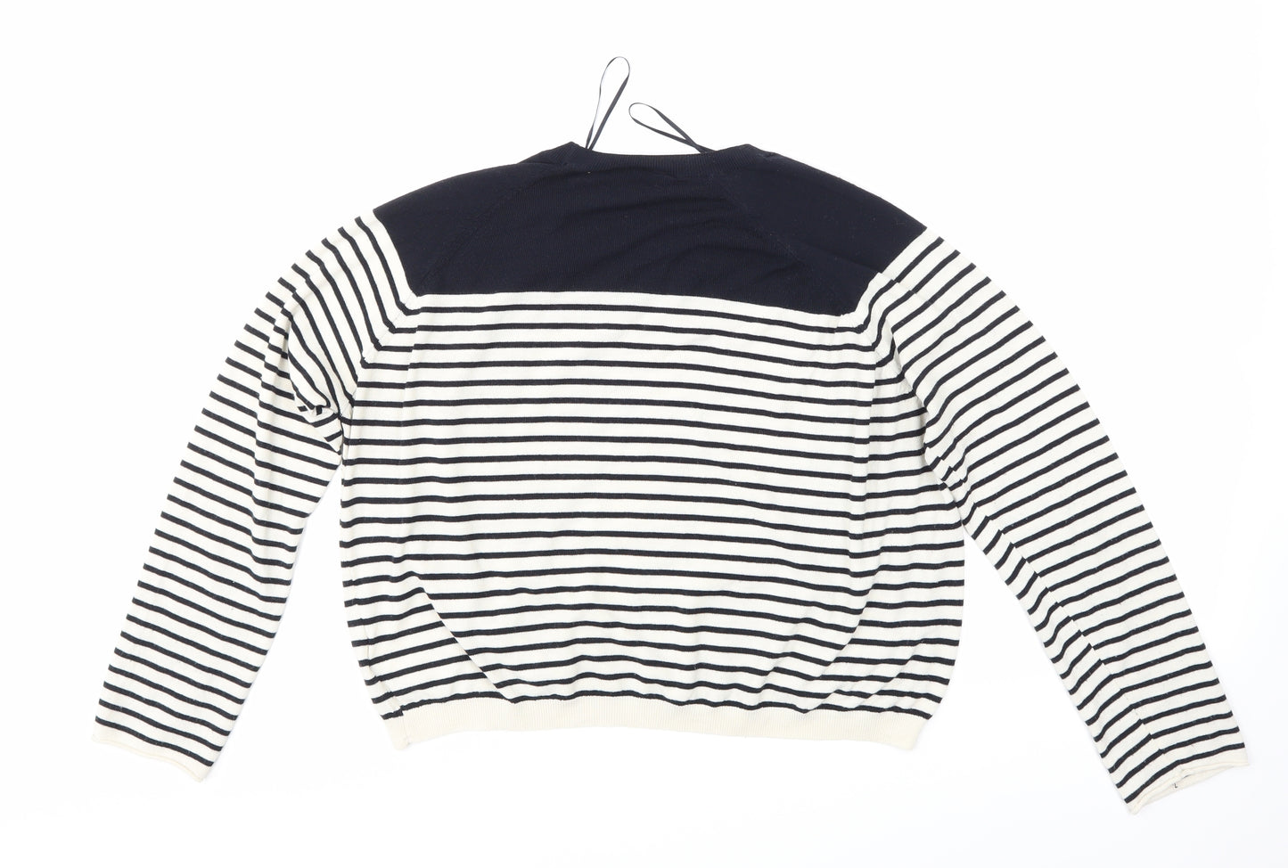 Topshop Womens Blue Striped  Pullover Jumper Size 10