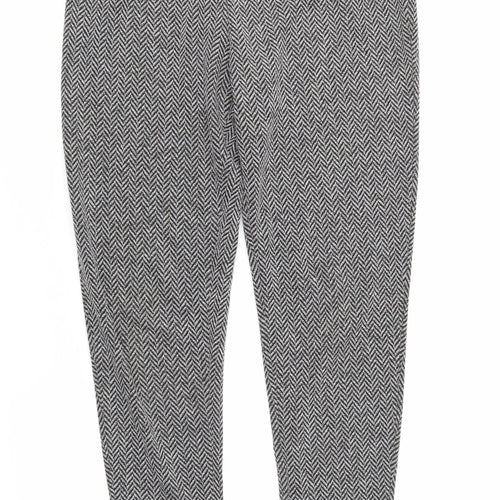WAREHOSUE Womens Grey Geometric  Trousers  Size 10 L29 in