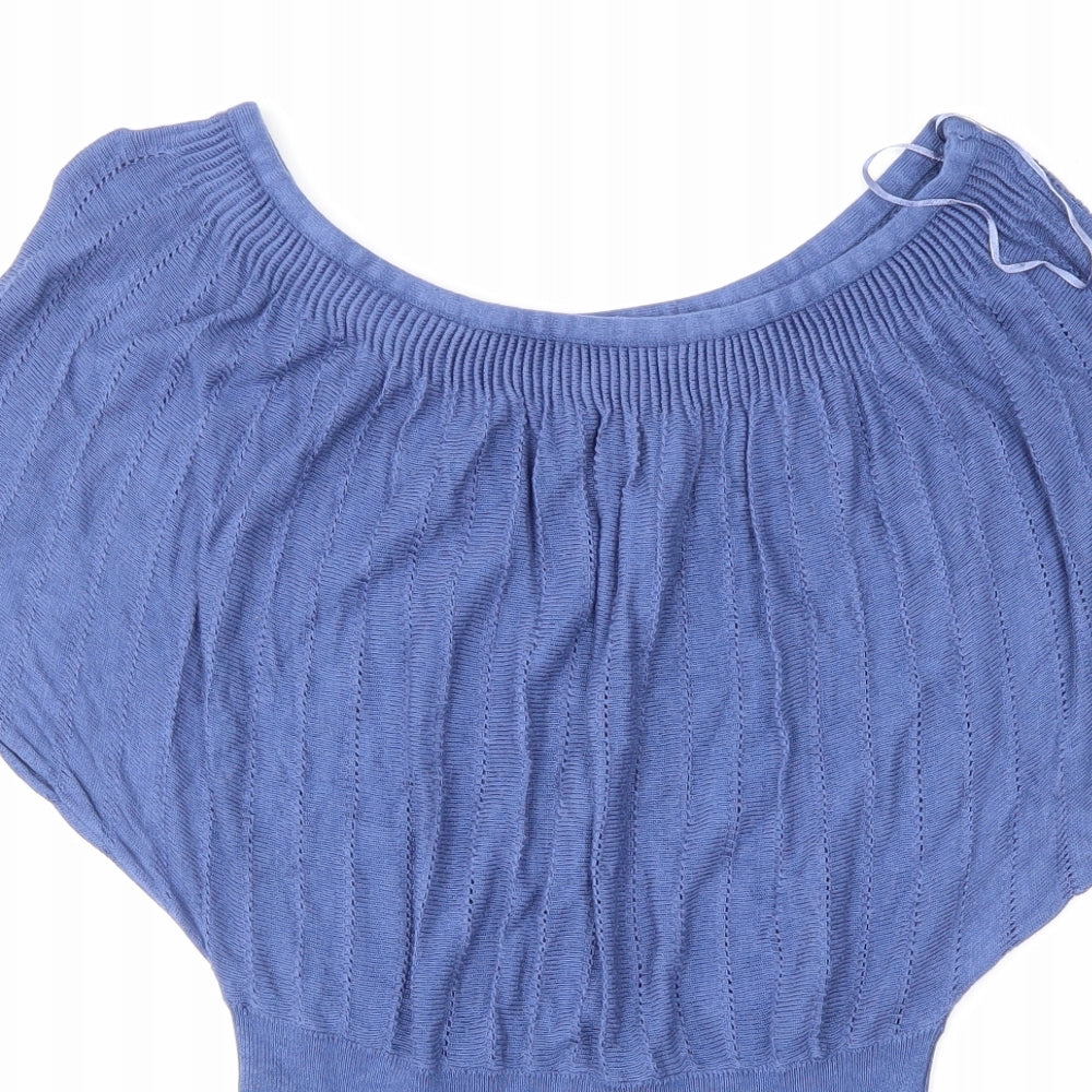 Apricot Womens Blue Striped  Pullover Jumper Size S