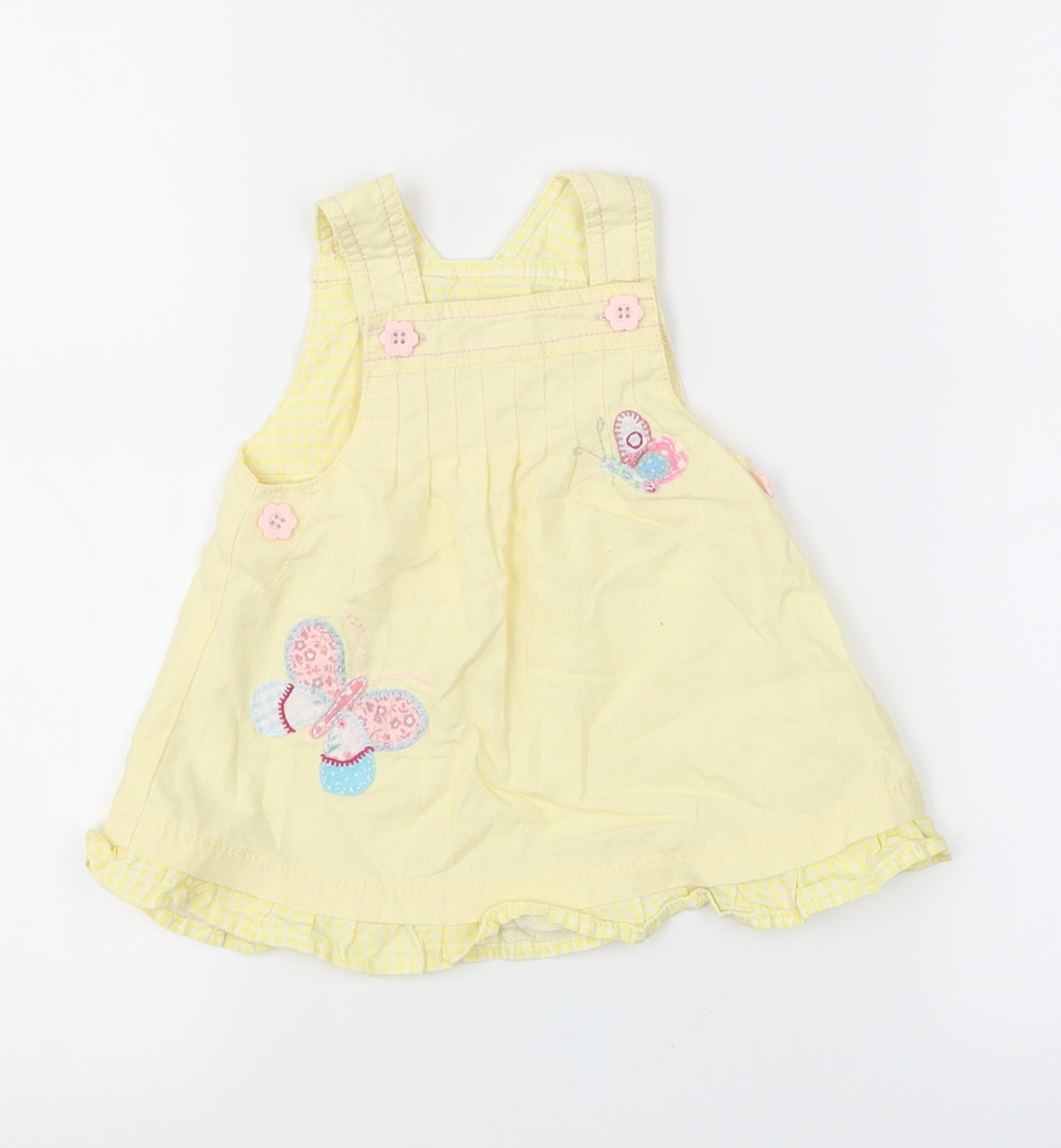 NEXT Girls Yellow Animal Print  Fit & Flare  Size 18 Months