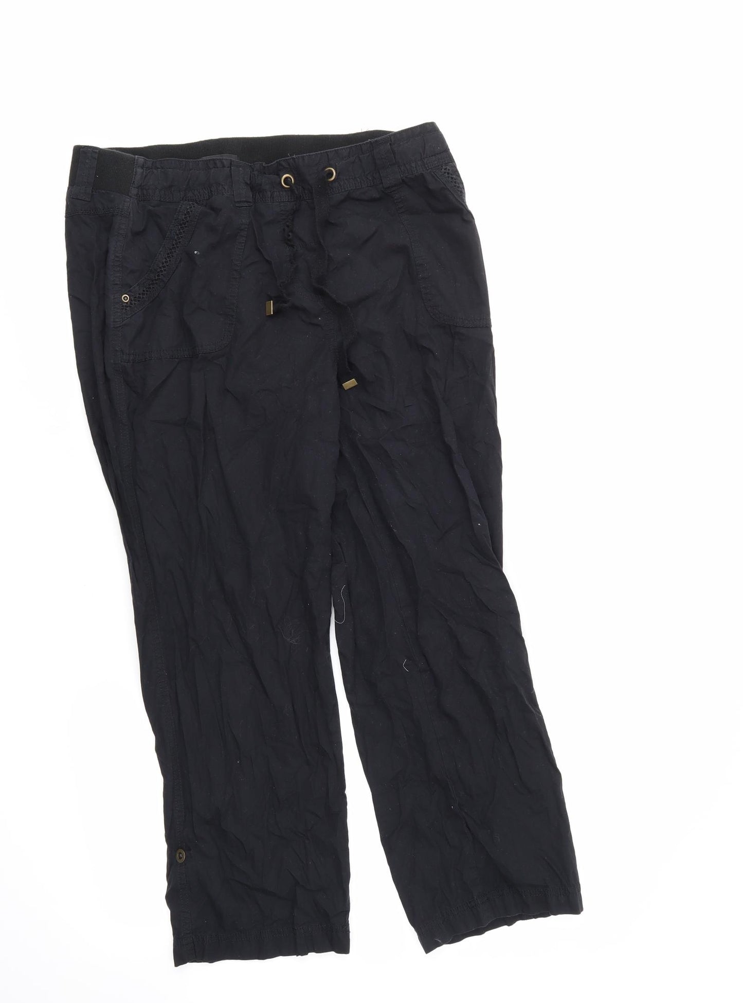 George Womens Black   Cargo Trousers Size 14 L25 in
