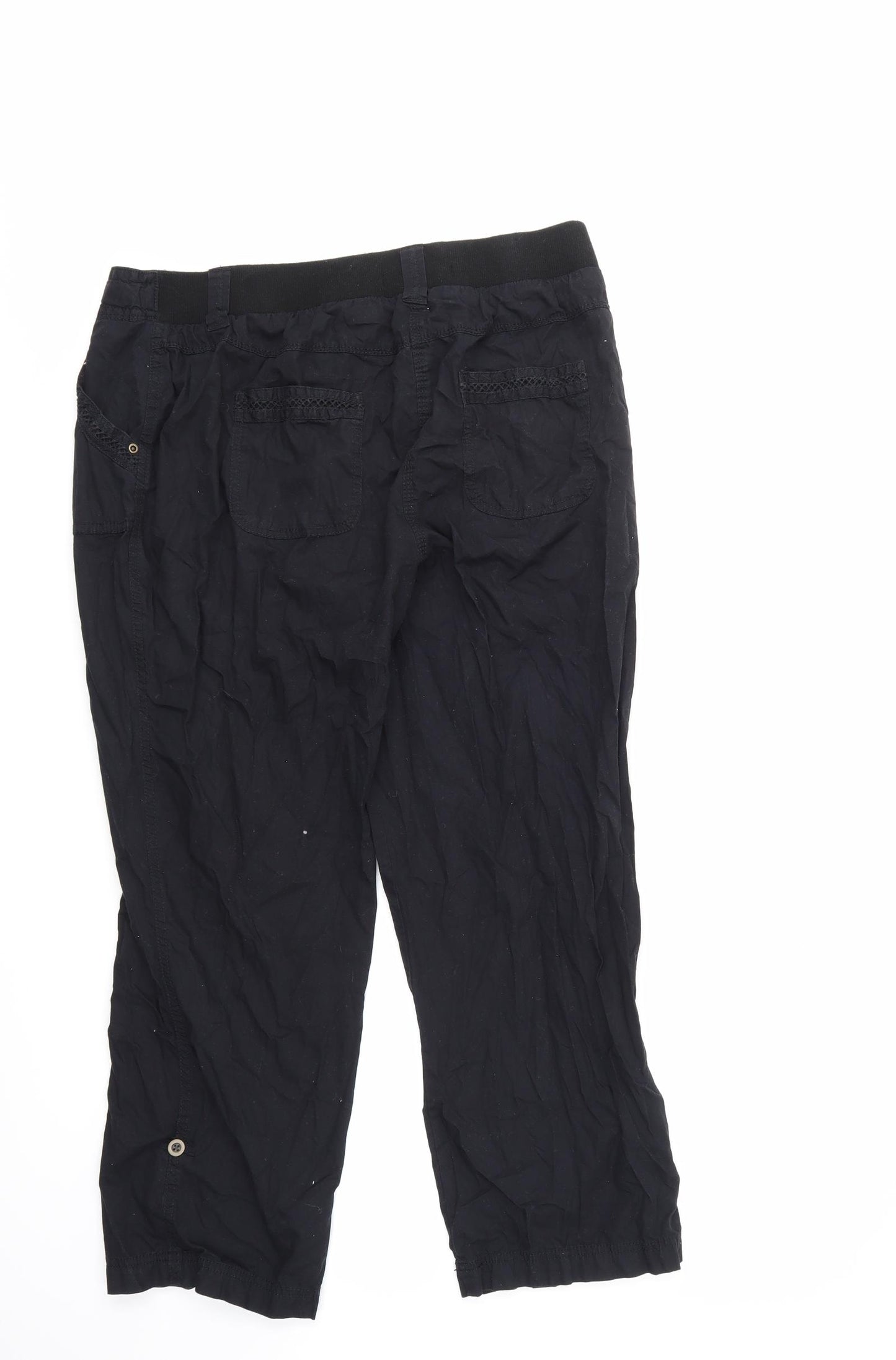 George Womens Black   Cargo Trousers Size 14 L25 in