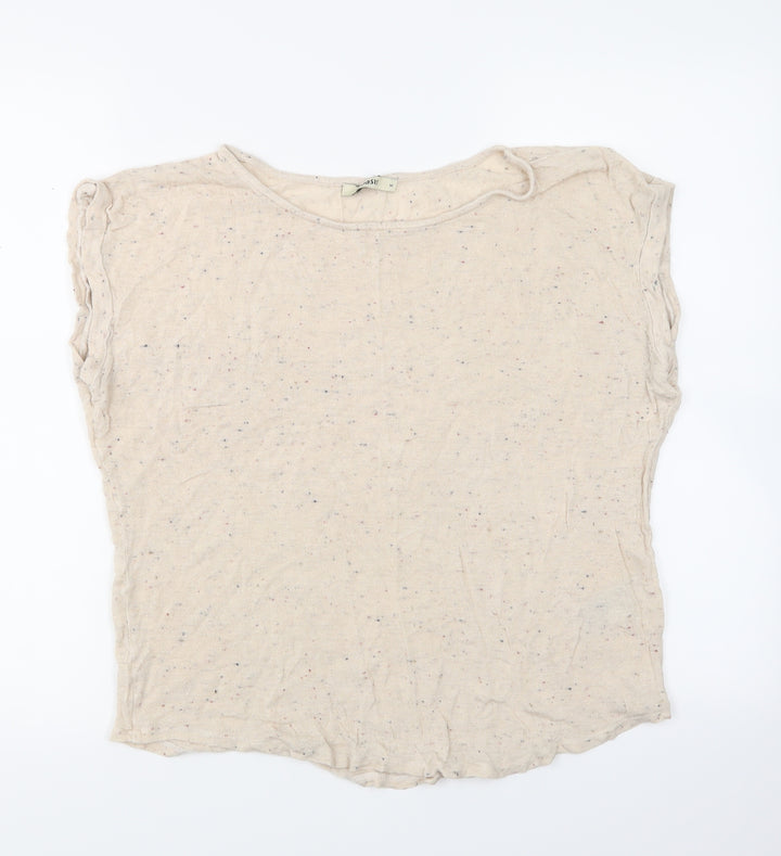 Oasis Womens Ivory   Jersey Blouse Size M