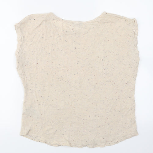 Oasis Womens Ivory   Jersey Blouse Size M