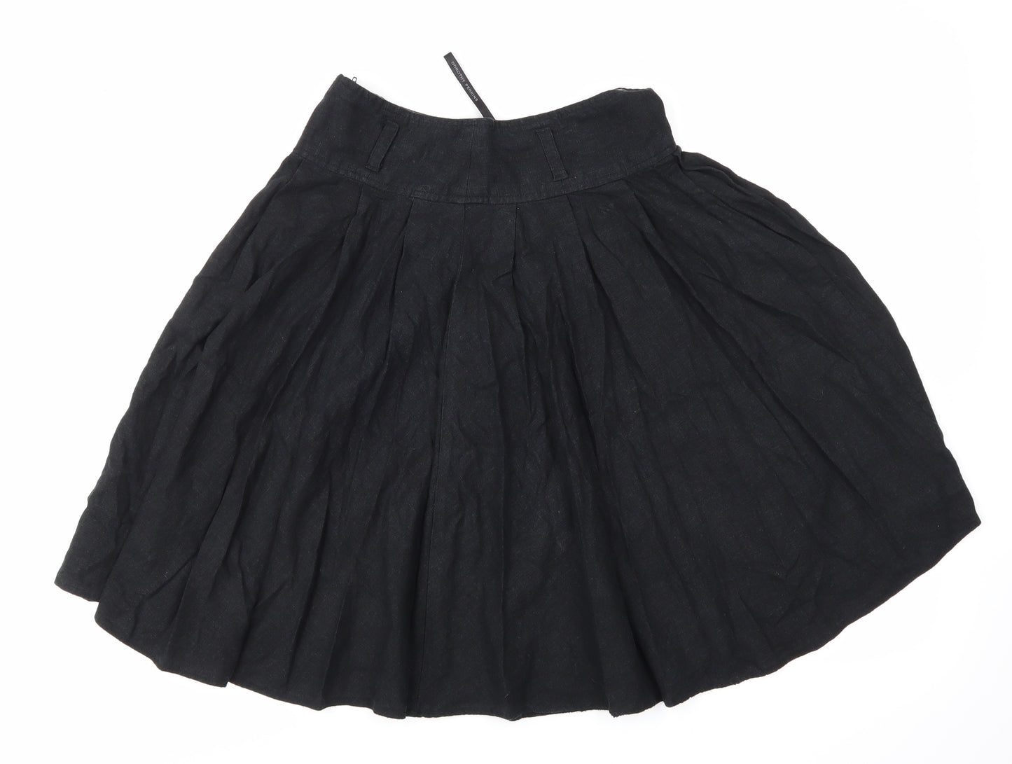 Dorothy Perkins Womens Black   Pleated Skirt Size 8