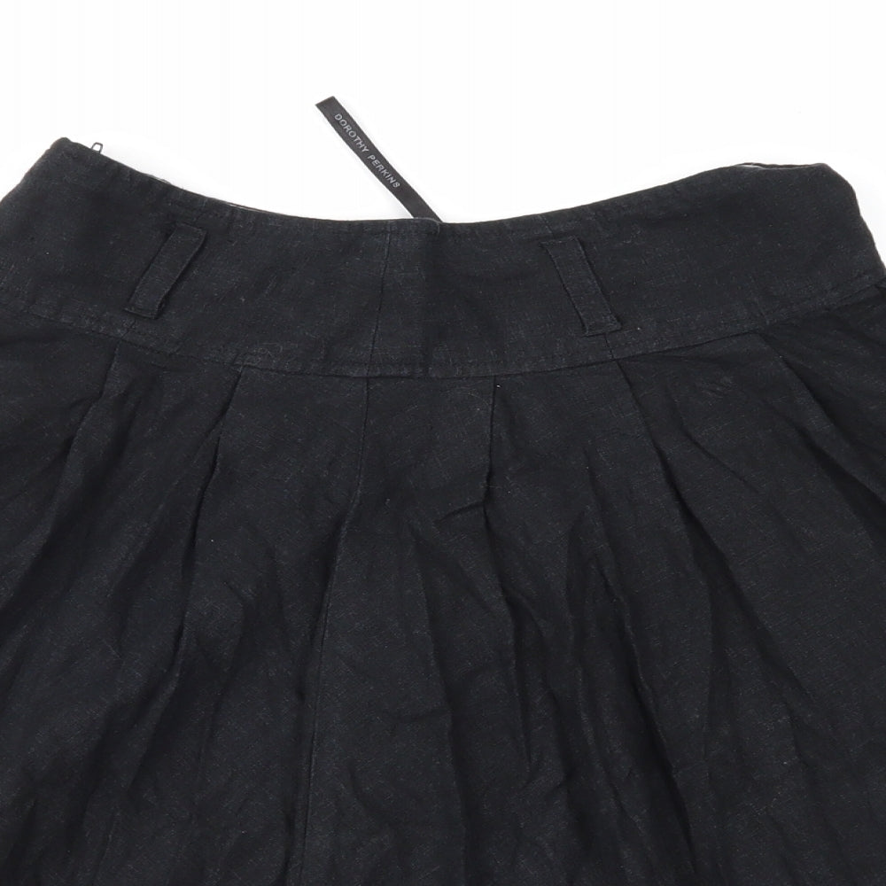 Dorothy Perkins Womens Black   Pleated Skirt Size 8