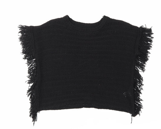 YD  Girls Black   Pullover Jumper Size 7-8 Years