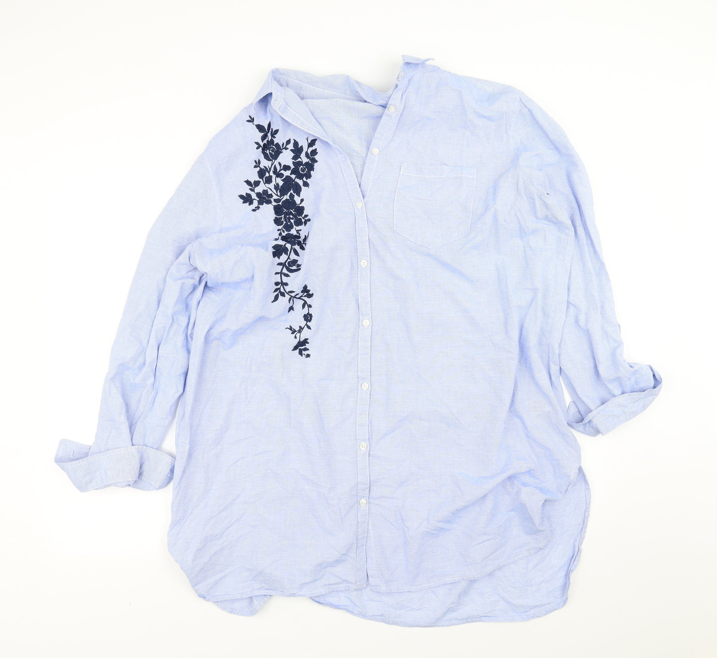 Primark Womens Blue   Basic Button-Up Size 20