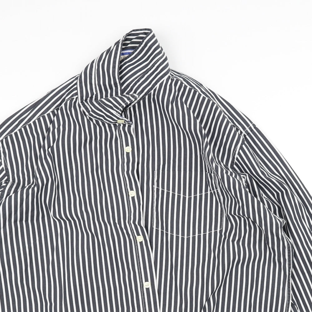 Marks and Spencer Mens Blue Striped   Dress Shirt Size XL
