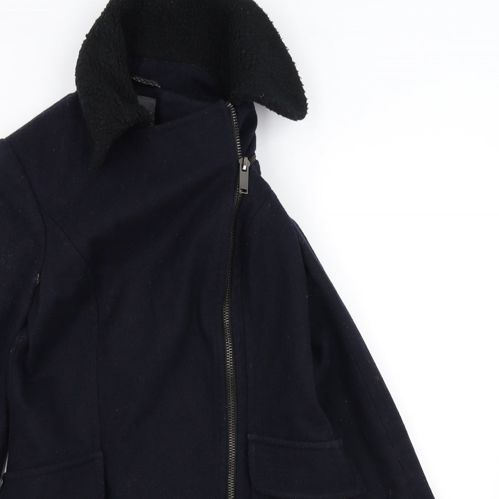 NEXT Womens Blue   Overcoat Coat Size 10