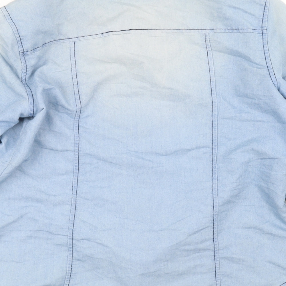 SI SONO Womens Blue   Overcoat Coat Size L