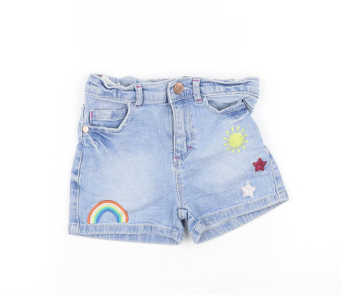 Nutmeg Girls Blue   Cut-Off Shorts Size 5-6 Years