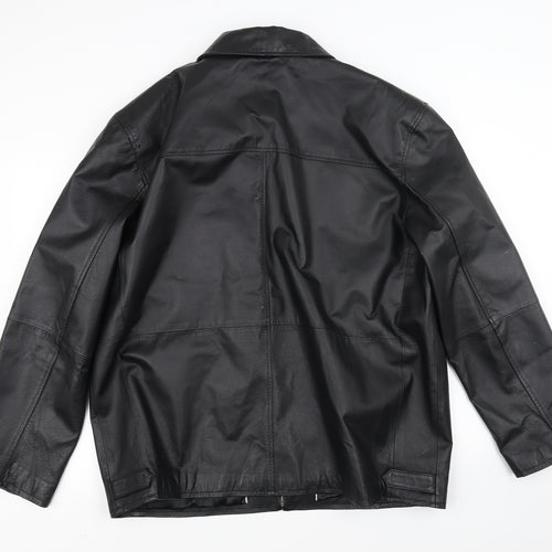 C.Comberti Mens Black   Overcoat Coat Size 2XL