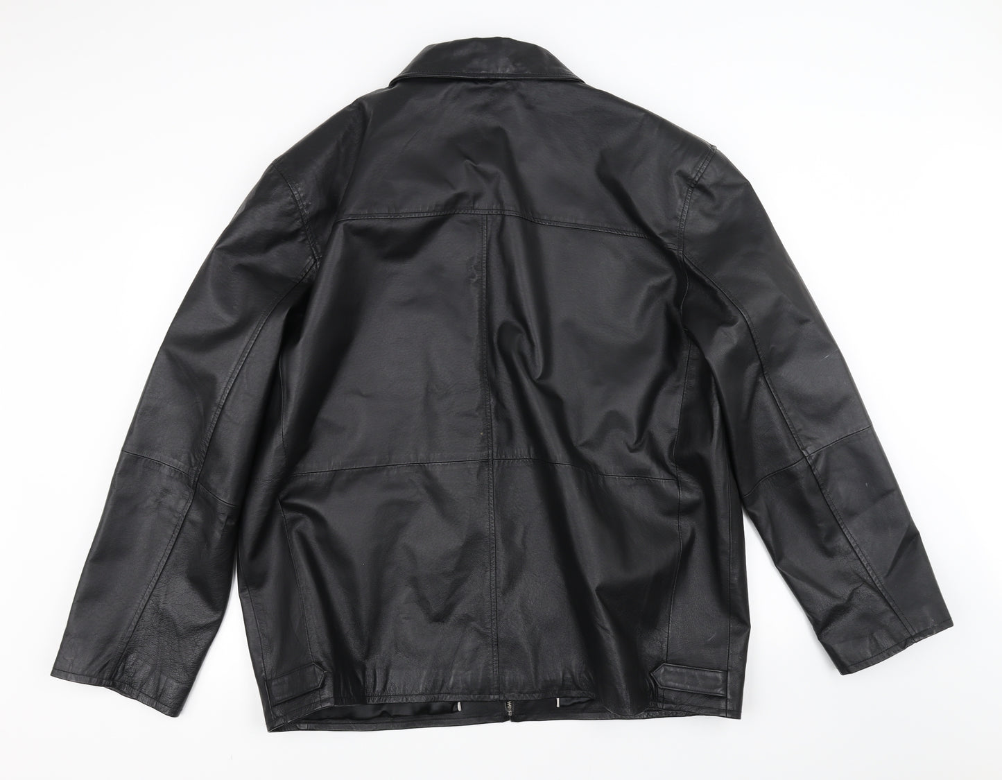 C.Comberti Mens Black   Overcoat Coat Size 2XL