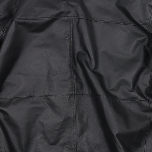 C.Comberti Mens Black   Overcoat Coat Size 2XL