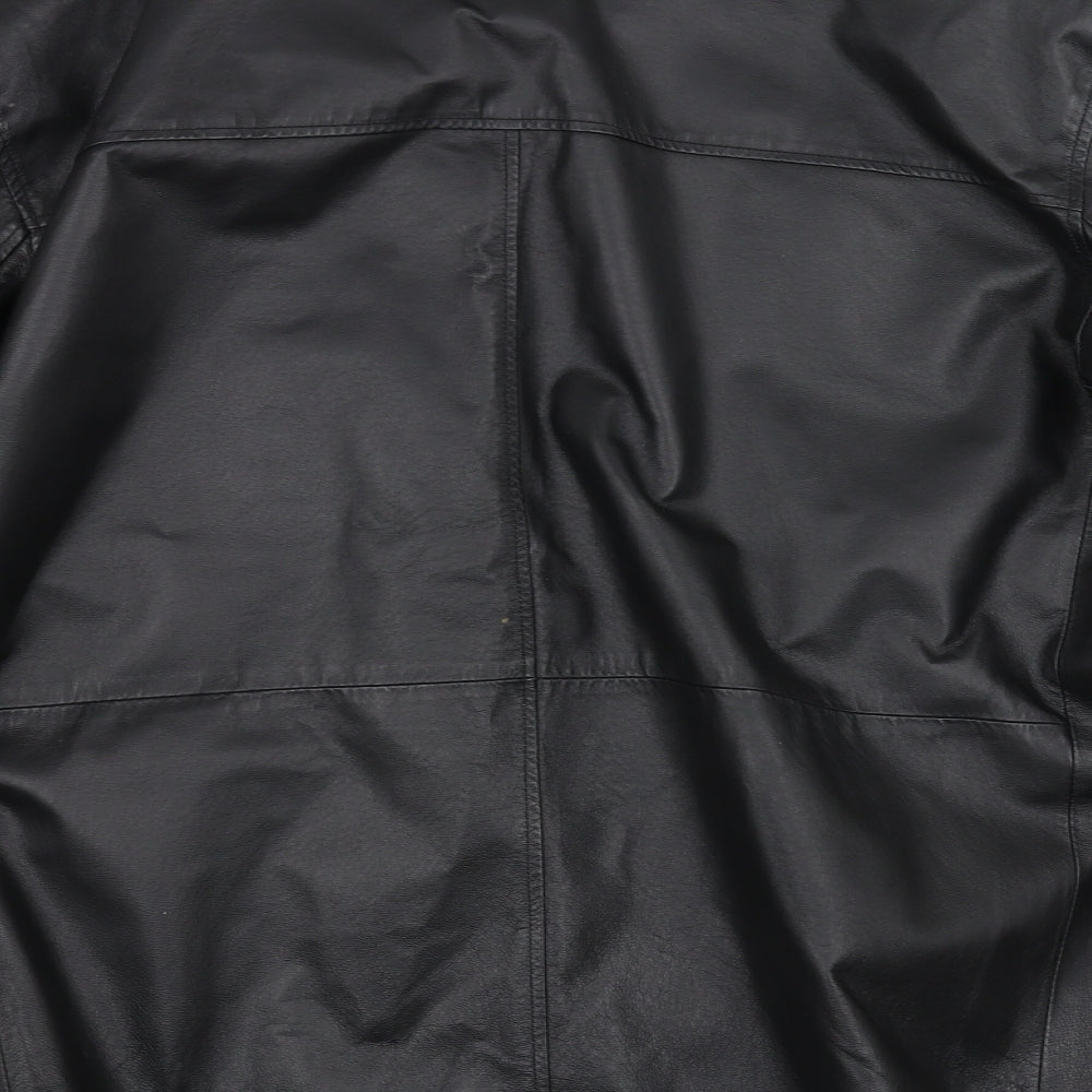 C.Comberti Mens Black   Overcoat Coat Size 2XL