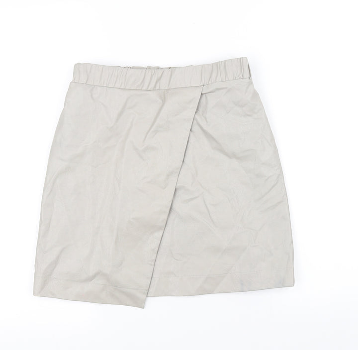 Topshop Womens Beige   A-Line Skirt Size 8