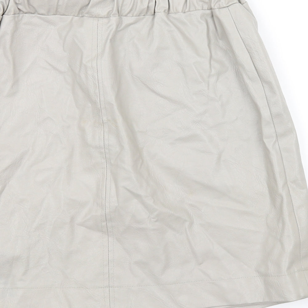 Topshop Womens Beige   A-Line Skirt Size 8