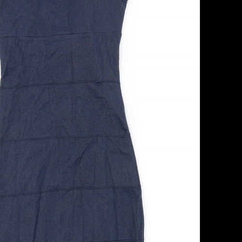 Sasperilla Womens Blue   Pencil Dress  Size 8